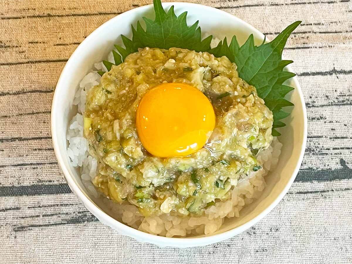 【メンズレシピ】なすのなめろう丼