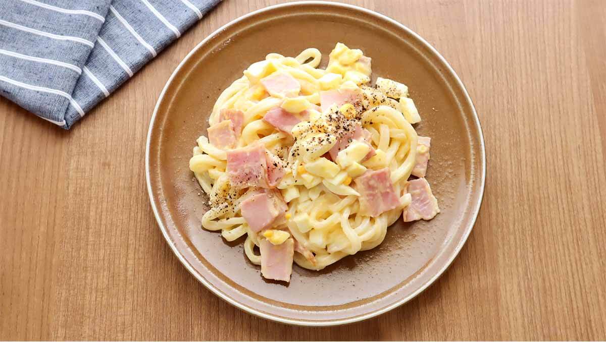 【メンズレシピ】卵サラダでカルボうどん