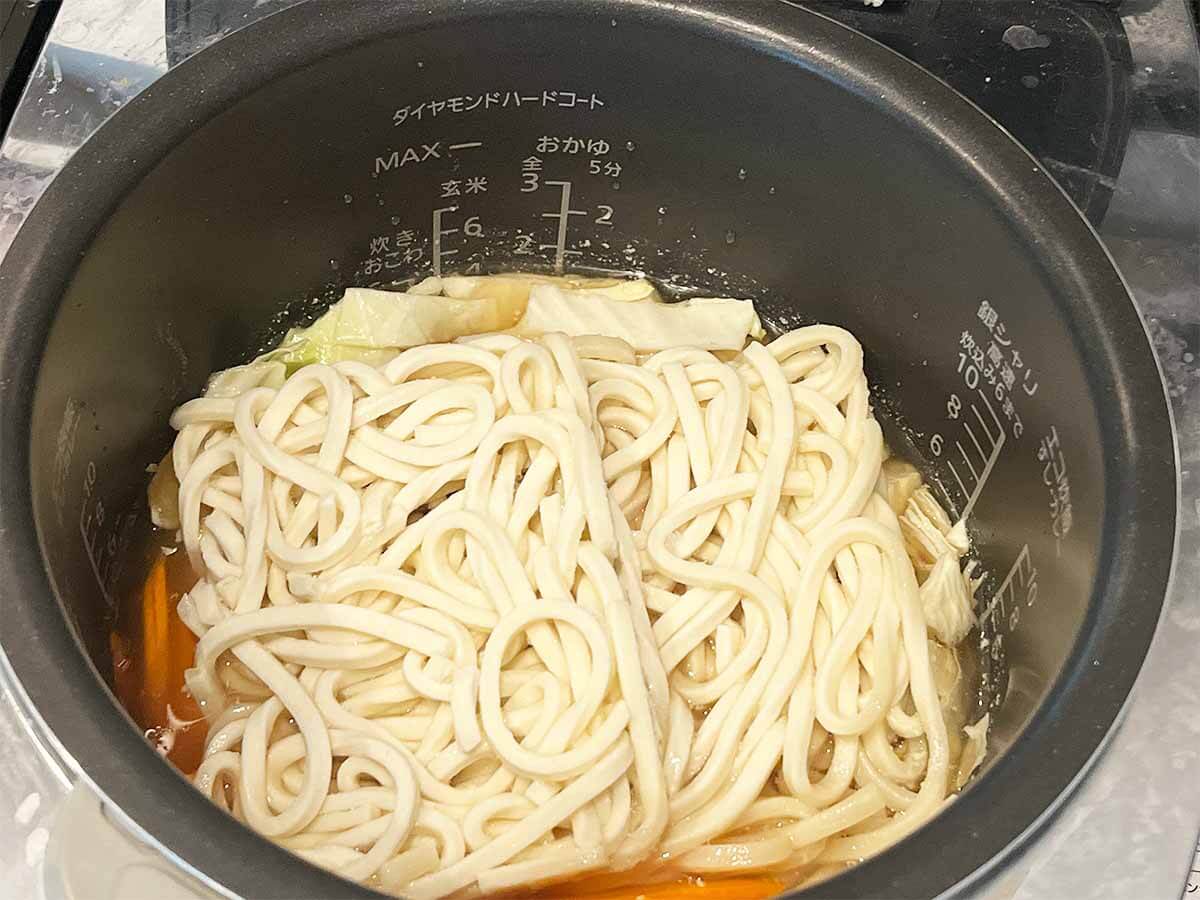 【メンズレシピ】炊飯器でちゃんぽんうどん