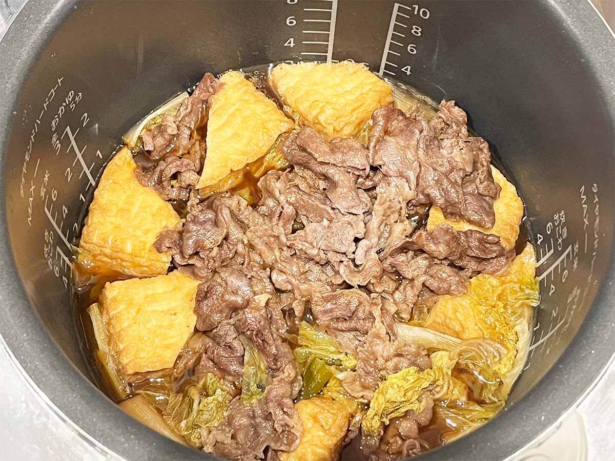 【メンズレシピ】炊飯器ですき焼き