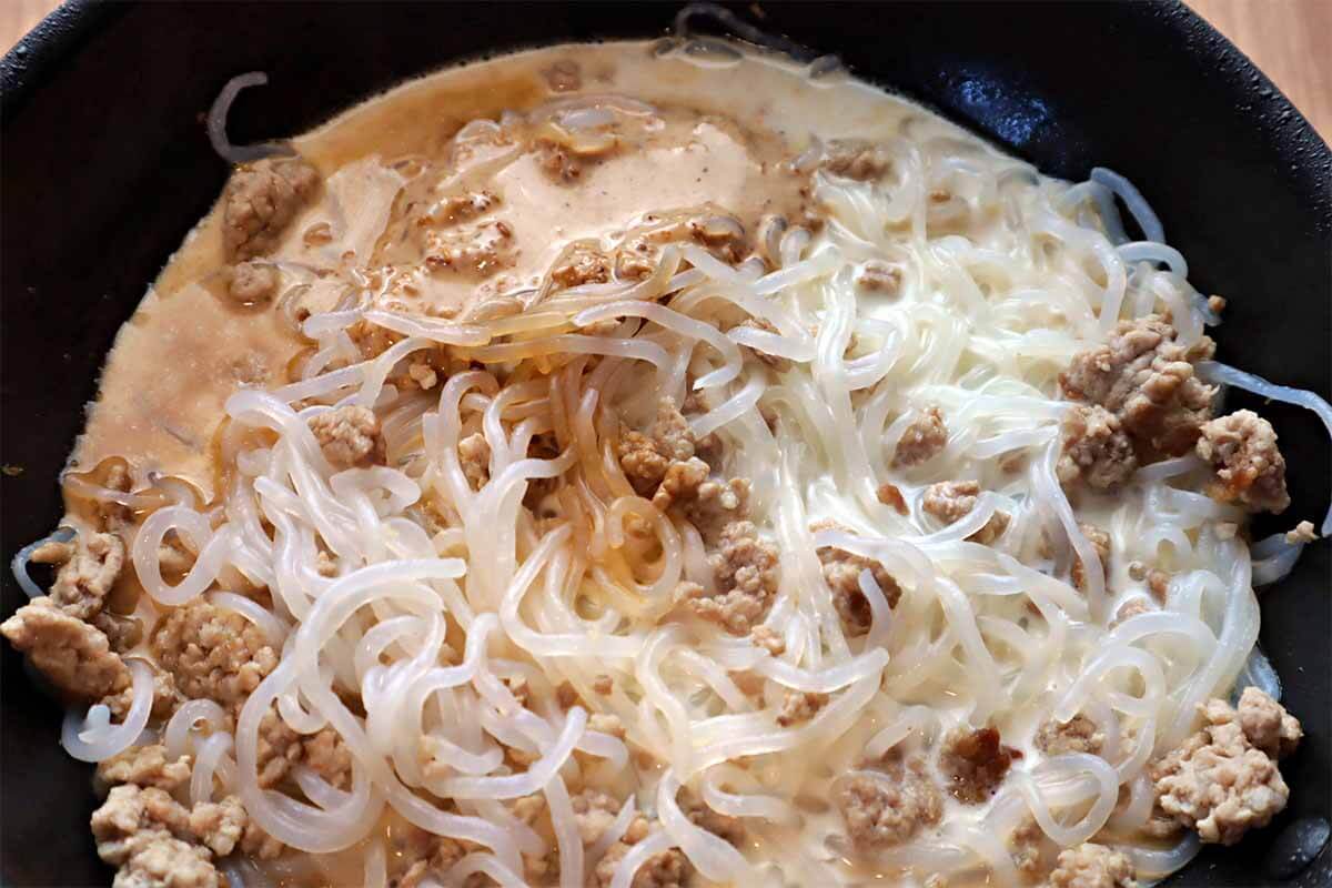 【メンズレシピ】ワンパンしらたき坦々麺