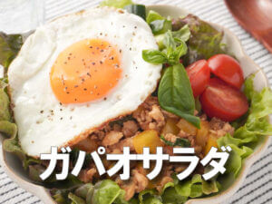「味濃いめでダイエットーー！？」ヘルシーだけど食べた感もバッチリ【ガパオサラダ】簡単レシピ