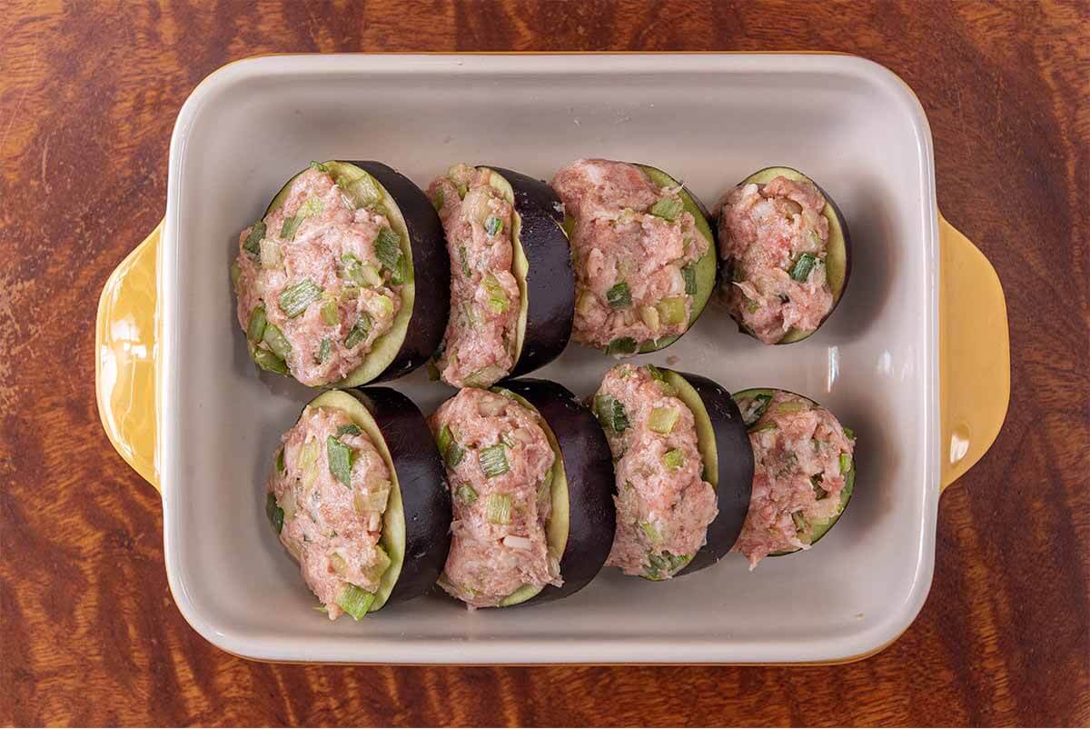 【メンズレシピ】ナスと豚ひき肉の重ね蒸し