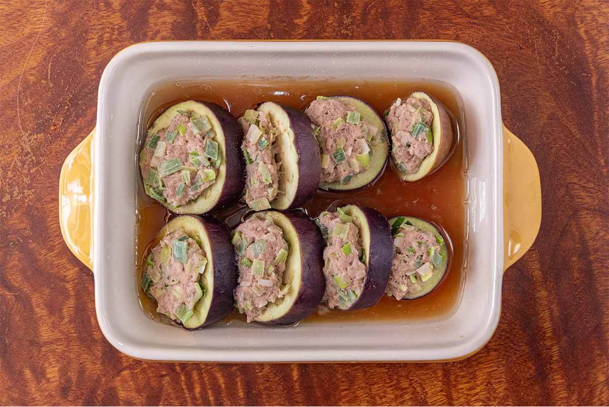 【メンズレシピ】ナスと豚ひき肉の重ね蒸し