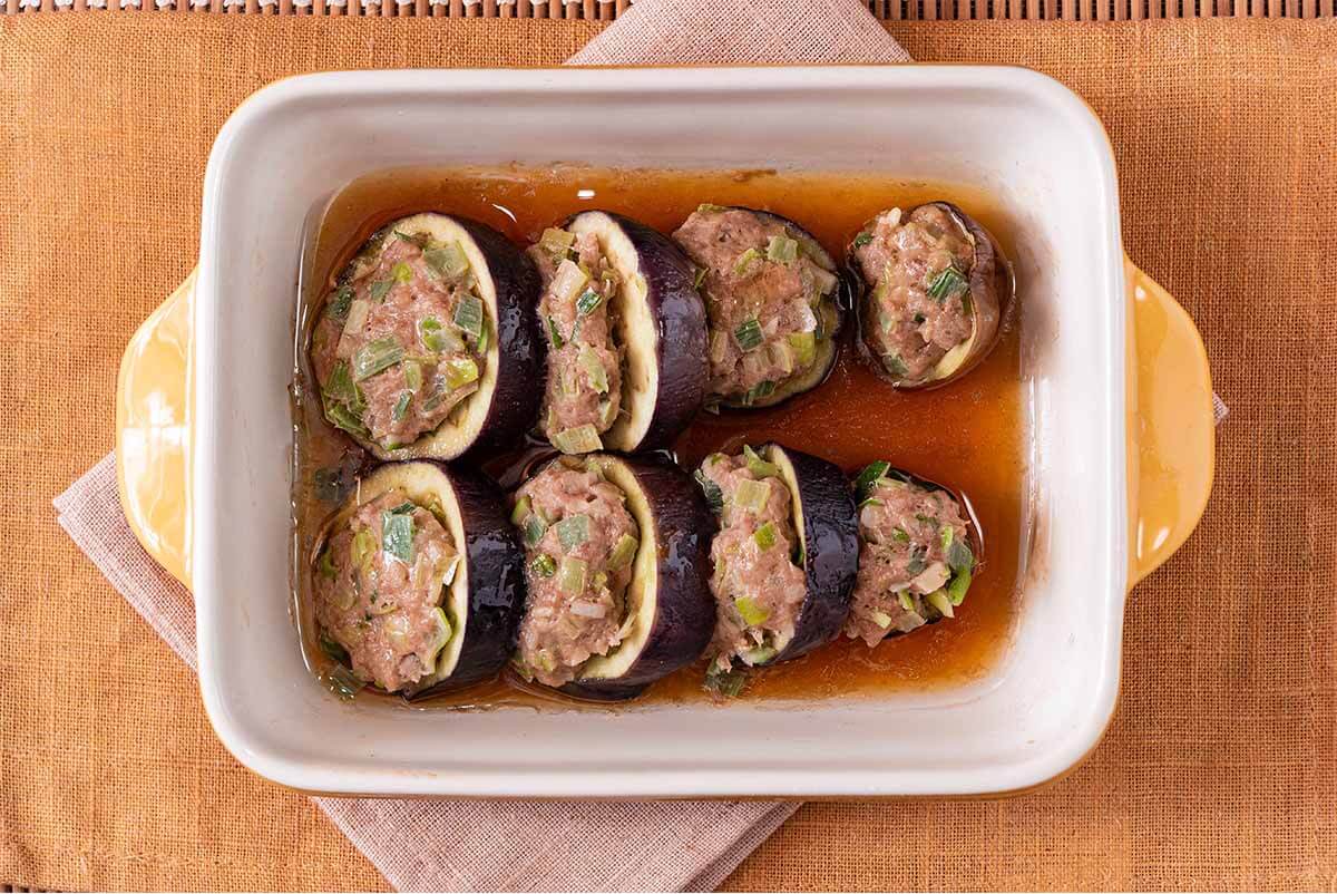 【メンズレシピ】ナスと豚ひき肉の重ね蒸し