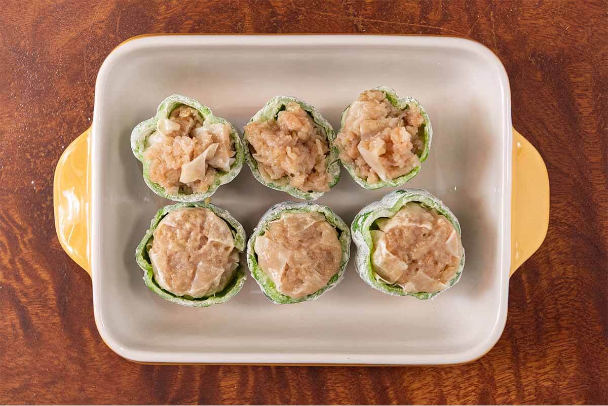 【メンズレシピ】冷凍シューマイで肉詰めピーマン