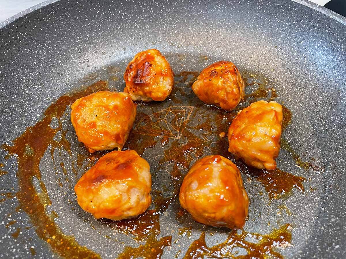 【メンズレシピ】ワンパン肉ボール