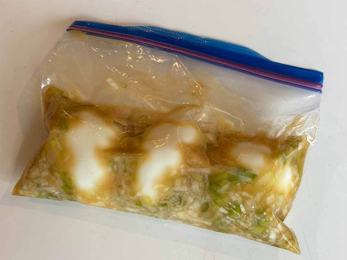 【メンズレシピ】ネギ塩味玉
