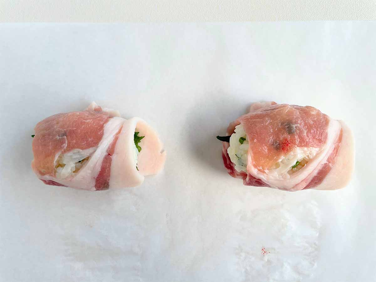 【メンズレシピ】醤油マヨネーズ味の肉巻きおにぎり