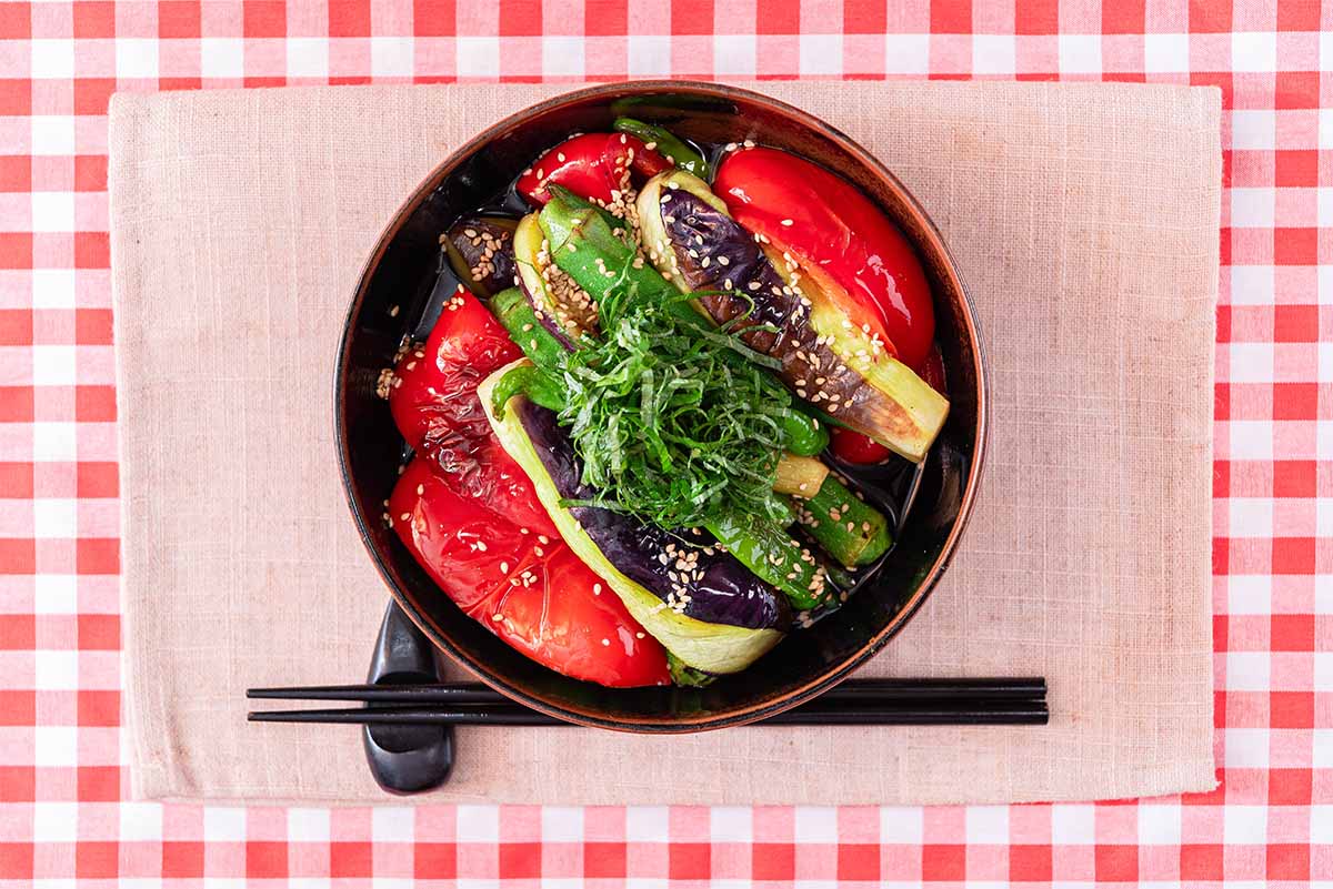 【メンズレシピ】夏野菜の簡単焼きびたし