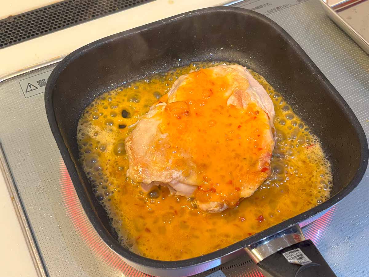 【メンズレシピ】ピーナッツバターと豆板醤の鶏ソテー