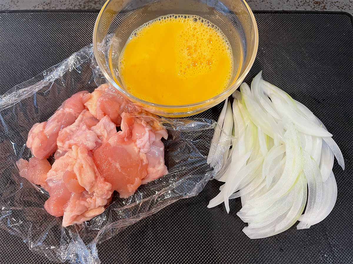 【メンズレシピ】めんつゆ(2倍濃縮)親子丼
