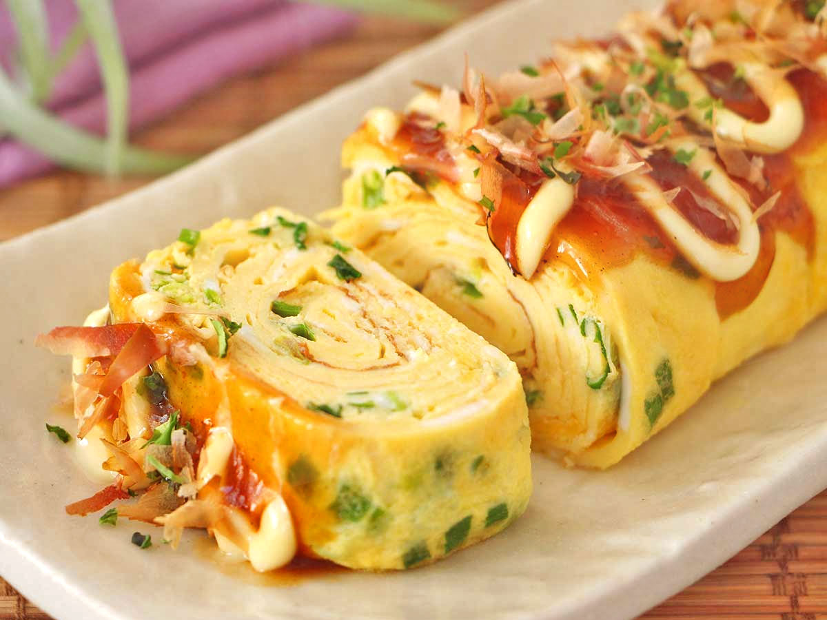 【卵焼きアレンジ】ソースとマヨで屋台風に！《簡単おかず》