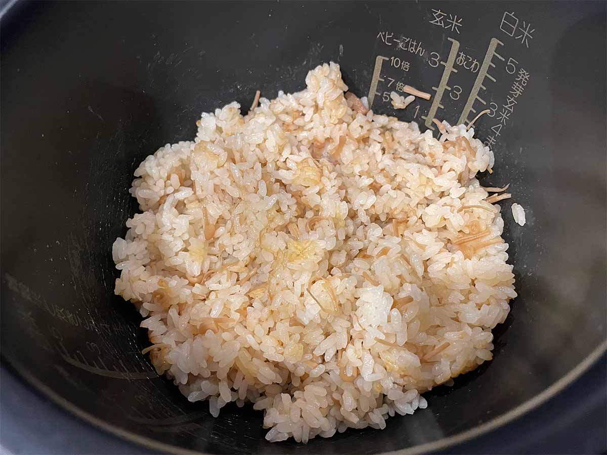 【メンズレシピ】なめたけの炊き込みご飯