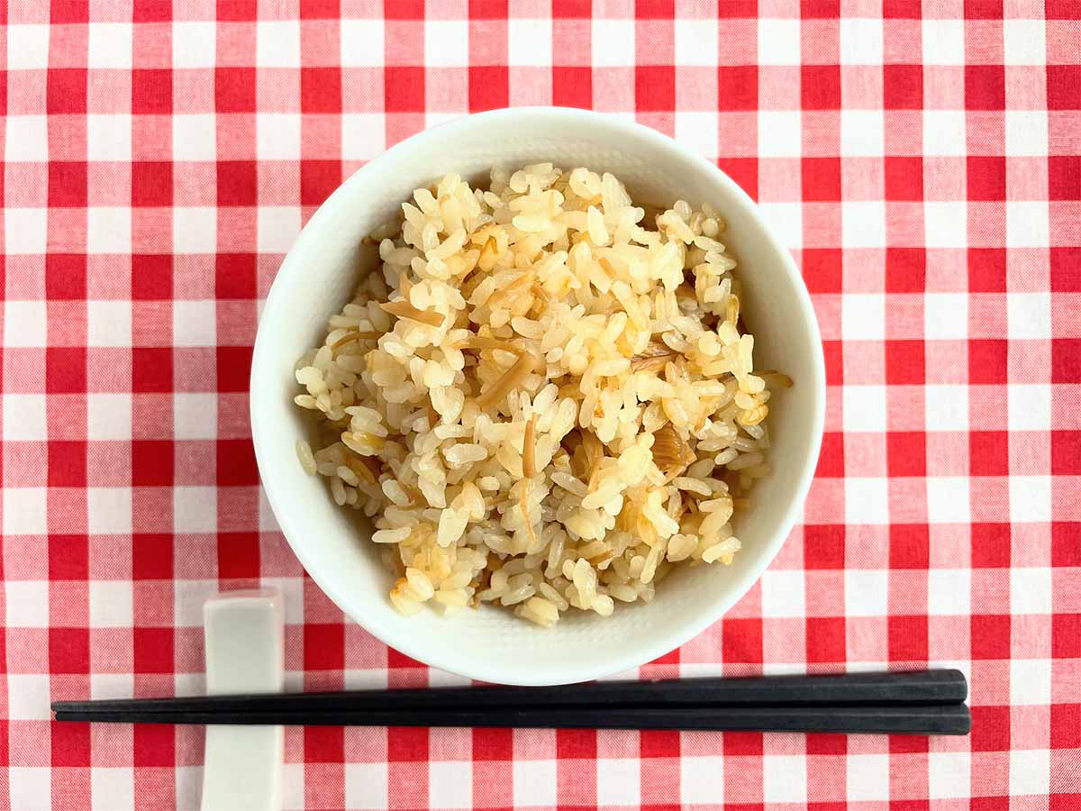 【メンズレシピ】なめたけの炊き込みご飯
