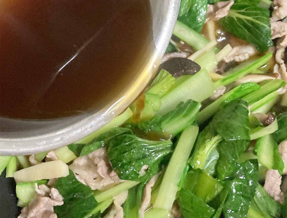 栗原はるみさん「豚肉と小松菜のあんかけ焼きそば」