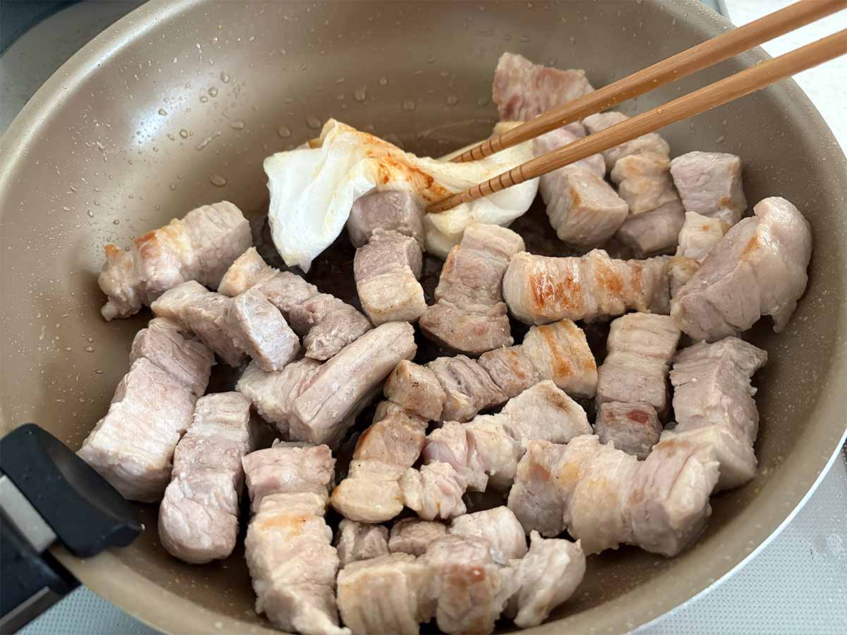 【メンズレシピ】フライパンで作る豚の角煮