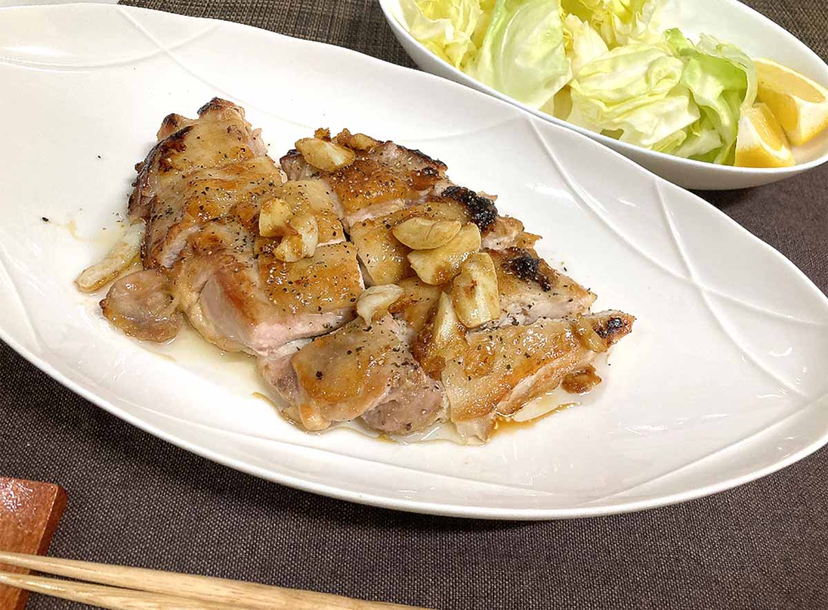 笠原将弘さん「鶏のニンニク焼き」