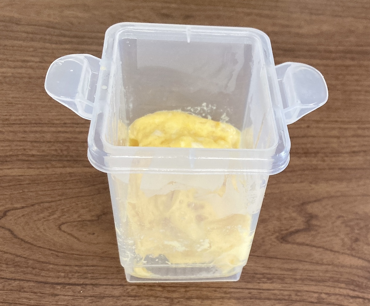 ダイソー「レンジで簡単だし巻きたまご」