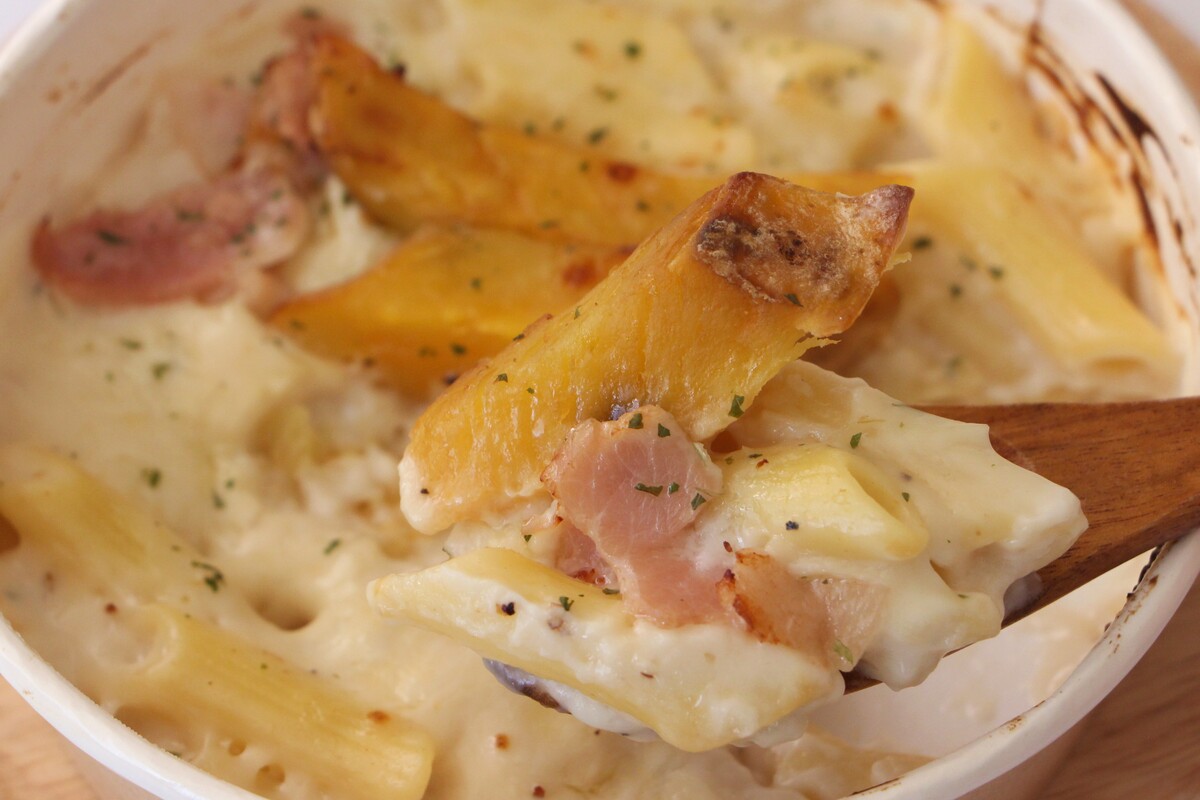 ファミリーマート「さつまいもとベーコンのクリームグラタン」