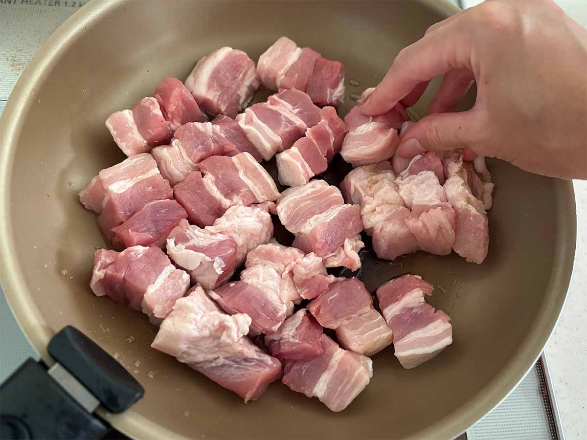 【メンズレシピ】フライパンで作る豚の角煮