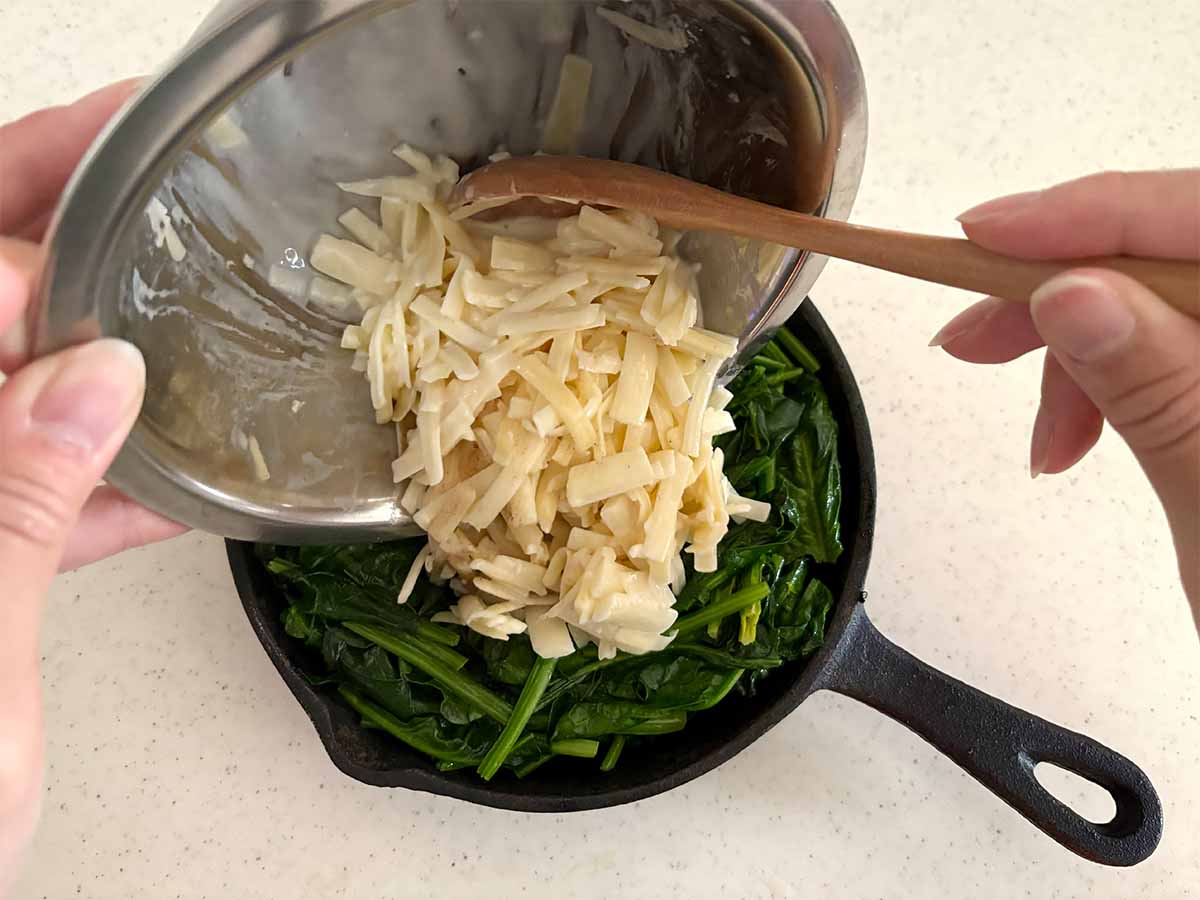 【メンズレシピ】ほうれん草のチーズフォンデュ