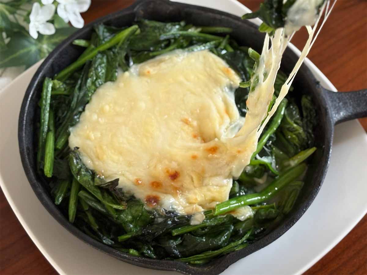 【メンズレシピ】ほうれん草のチーズフォンデュ