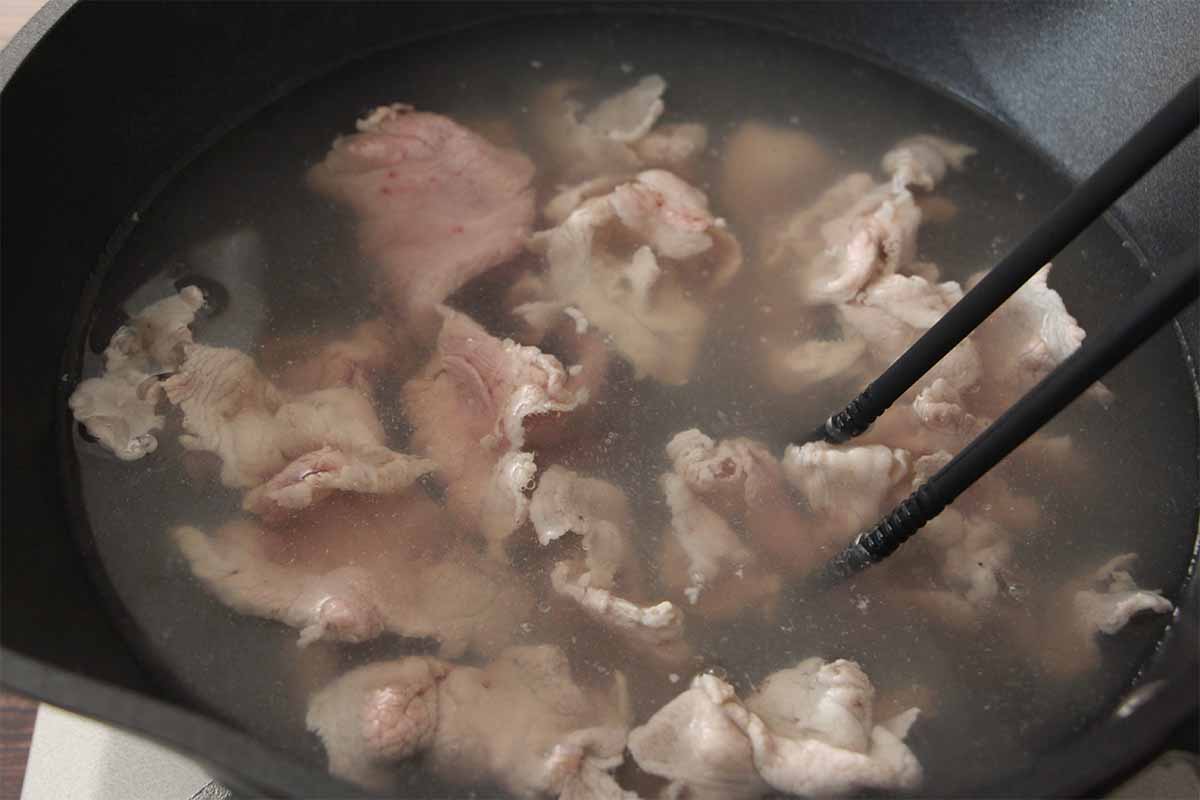 豚しゃぶでパリパリ生ピーマン