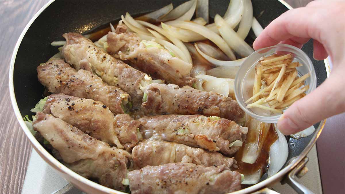 タサン志麻さん「肉巻きしょうが焼き」