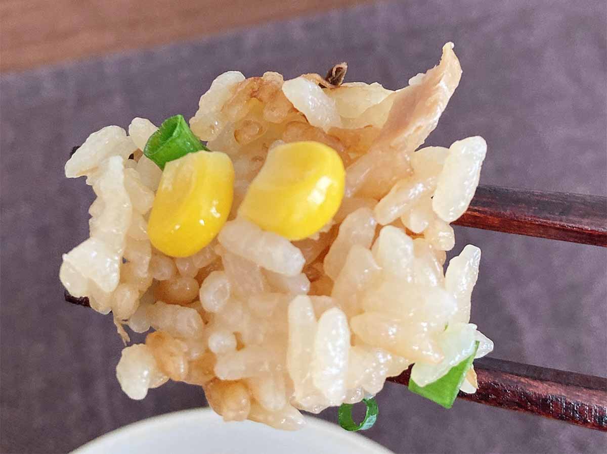 山本ゆりさん「たっぷりコーンとツナの炊き込みご飯」