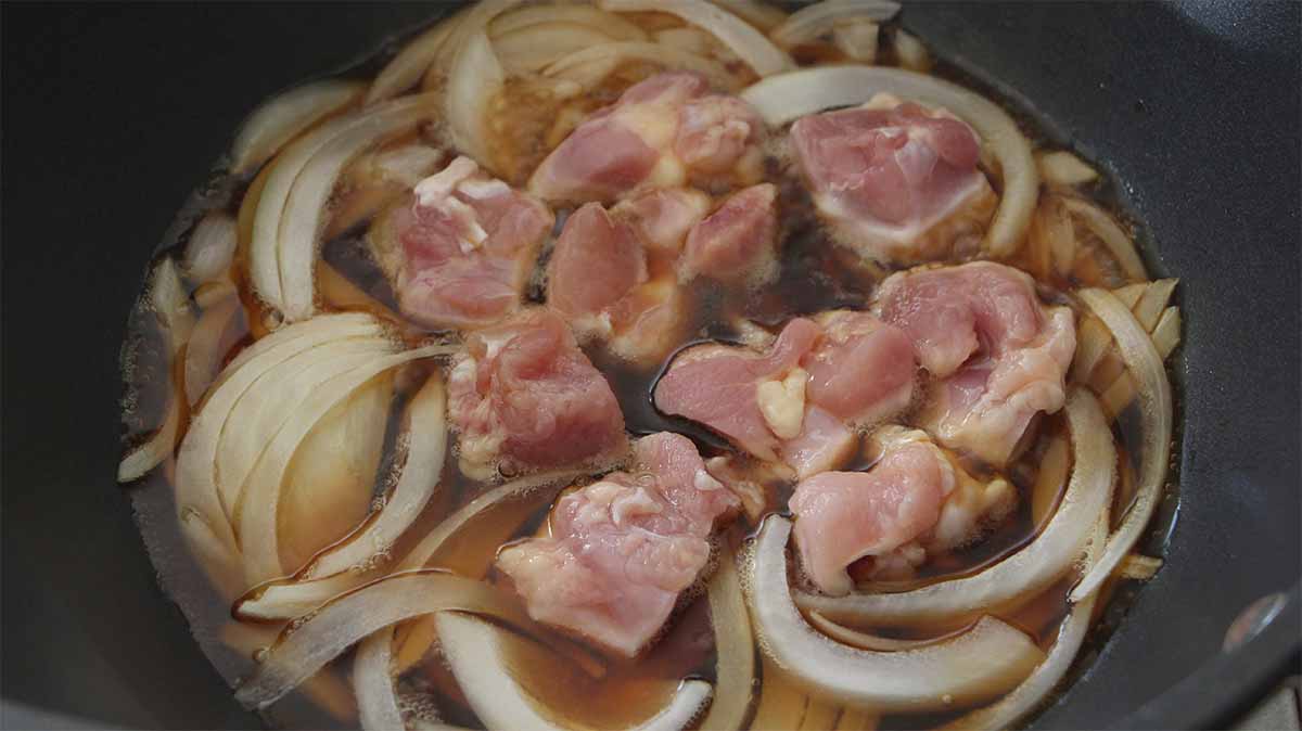 すき焼きのたれで親子丼